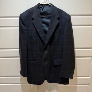 Lauren Ralph Lauren‎ Wool Blazer Plaid Two Button Sport Coat 43L